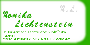 monika lichtenstein business card